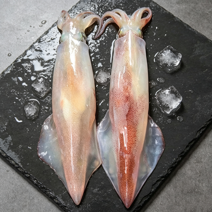 Frozen Whole Raw Squid - Clean, Tender & Ready to Cook
