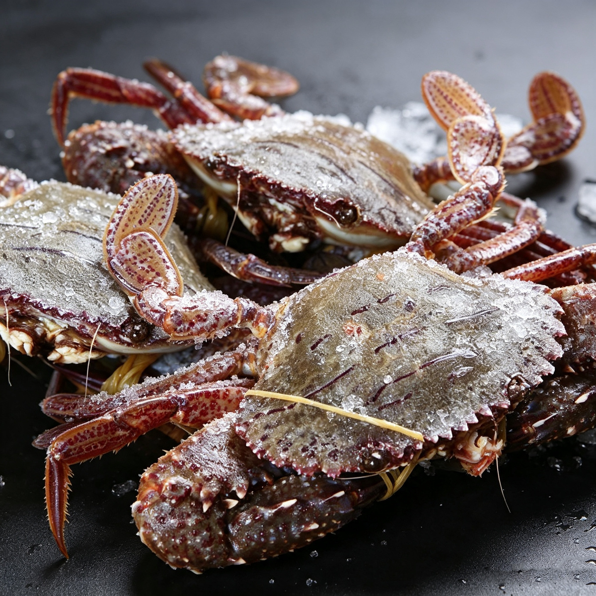 Fresh-Caught Whole Sea Crab - Ice-Preserved