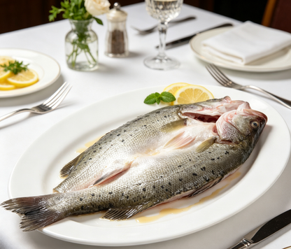 Whole Sea Bass - Freshly Steamed & Ready to Serve